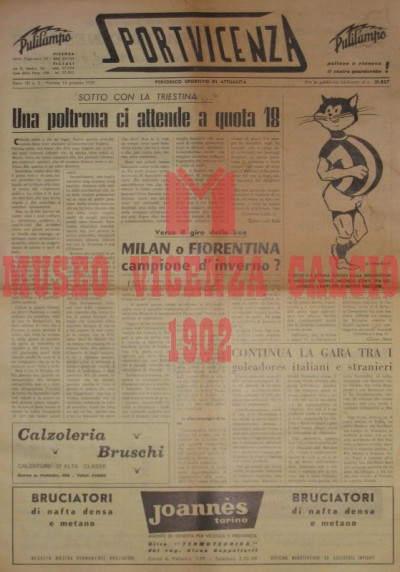 Sport Vicenza 18-1-1959