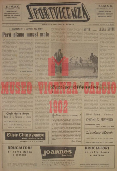 Sport Vicenza 27-12-1959