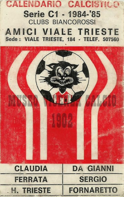 Calendario 1984-85 C.B AMICI DI VIALE TRIESTE