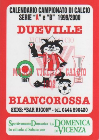 Calendario 1999-00 Dueville biancorossa