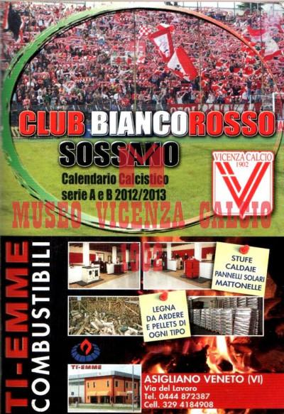 2012-13 calendario CLUB BIANCOROSSO SOSSANO
