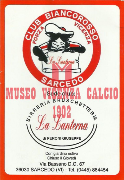 2016-17 calendario CLUB BIANCOROSSO SARCEDO