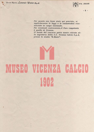 Bando di concorso per il simbolo del VICENZA CALCIO 1902
