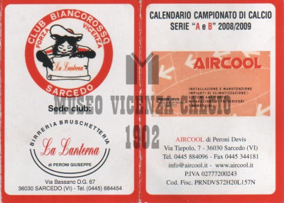 Calendario Club Biancorosso Sarcedo 2008-09