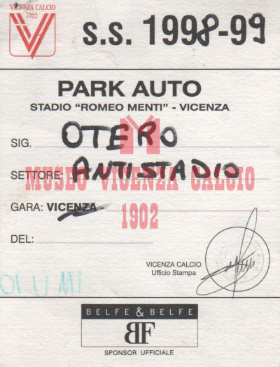Pass park auto Marcelo Otero1998-99