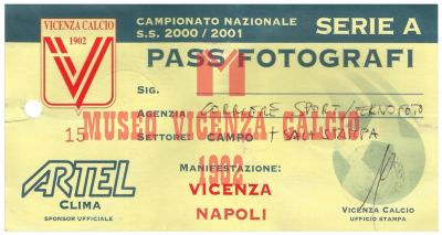 Pass fotografi VICENZA-NAPOLI 2000-01
