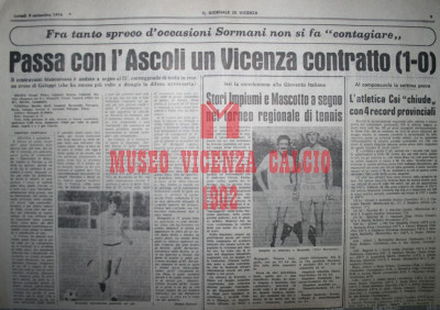 Ritaglio, Il Giornale di Vicenza 09-09-1974