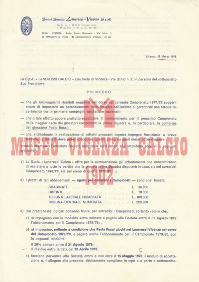 Sottoscrizione ABBONAMENTO BIENNALE 1978-80