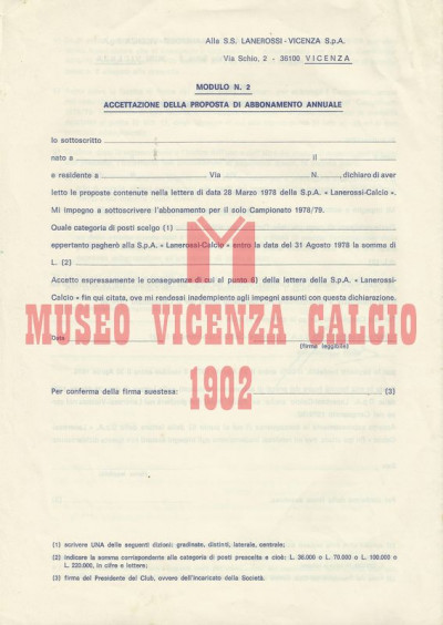 Sottoscrizione ABBONAMENTO BIENNALE 1978-80