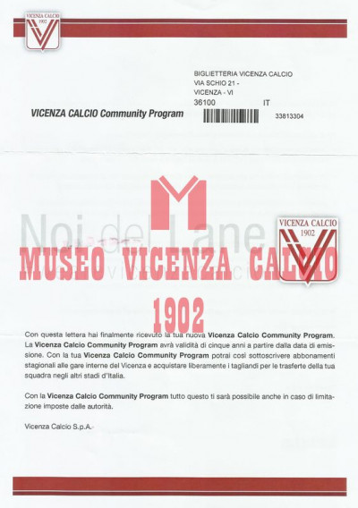 Vicenza Calcio Community Program