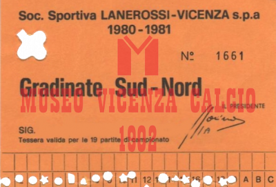 Abbonamento stadio 1980-81