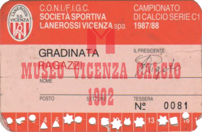 Abbonamento stadio 1987-88