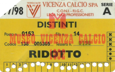 Abbonamento stadio 1997-98