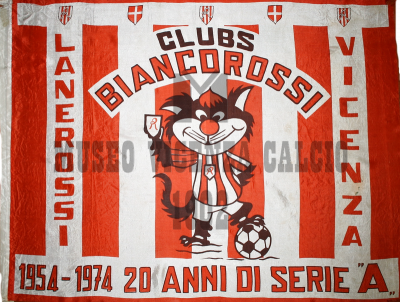 Bandiera CLUBS BIANCOROSSI 1954-1974 20 ANNI DI SERIE A