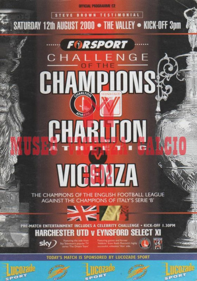 Programma Charlton Atletic-L.R. Vicenza 12-8-2000