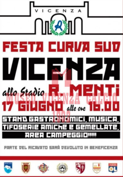 Locandina festa Curva Sud Vicenza 17-6-2017