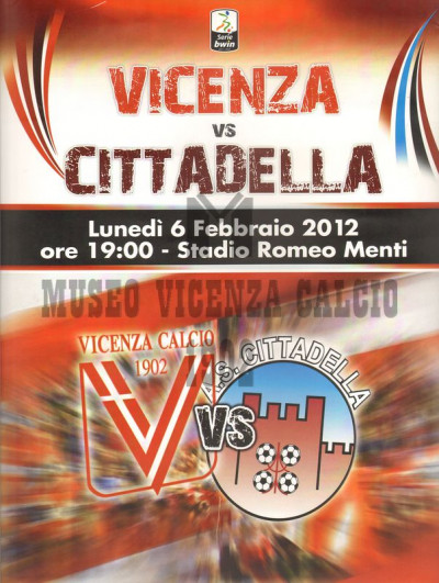 Locandina del 6-2-2012 VICENZA-CITTADELLA