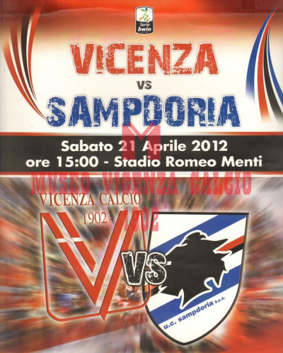 Locandina del 21-4-2012 VICENZA-SAMPDORIA