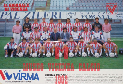 Poster squadra Il Giornale di Vicenza1992-93