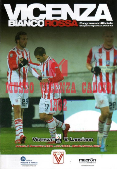 Programma Vicenza-Lanciano 3-11-2012