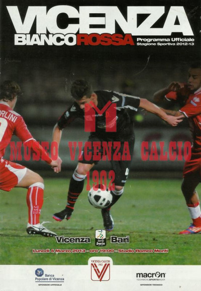 Programma Vicenza-Bari 4-3-2013