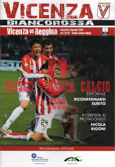 Programma Vicenza-Reggina 6-1-2012