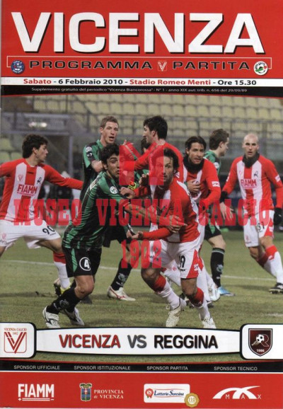 Programma Vicenza-Reggina 6-2-2010