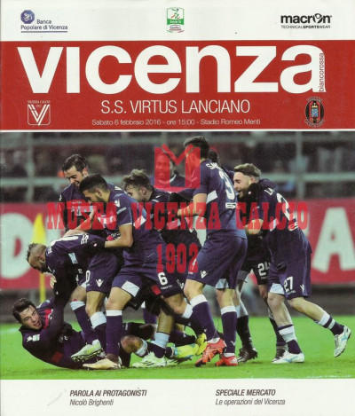 Programma Vicenza-Virtus Lanciano 6-2-2016