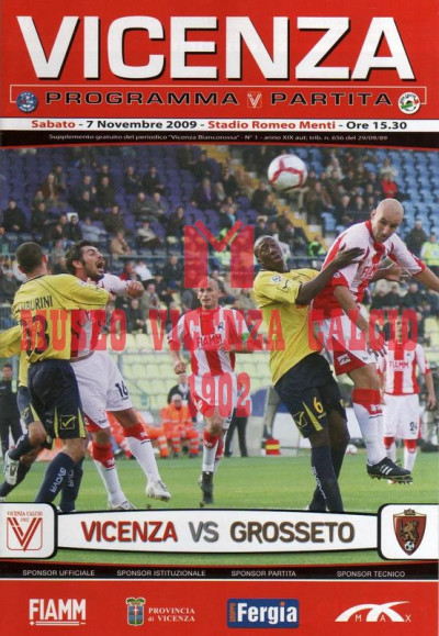 Programma Vicenza-Grosseto 7-11-2009