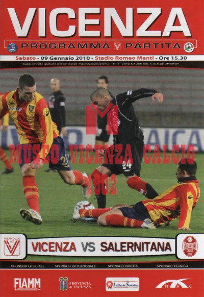 Programma Vicenza-Salernitana 9-1-2010