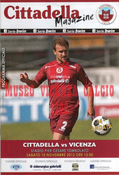 Programma Cittadella-Vicenza 10-11-2012