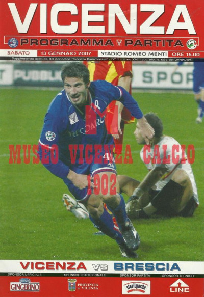 Programma Vicenza-Brescia 13-1-2007