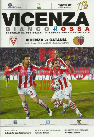 Programma Vicenza-Catania 16-3-2015