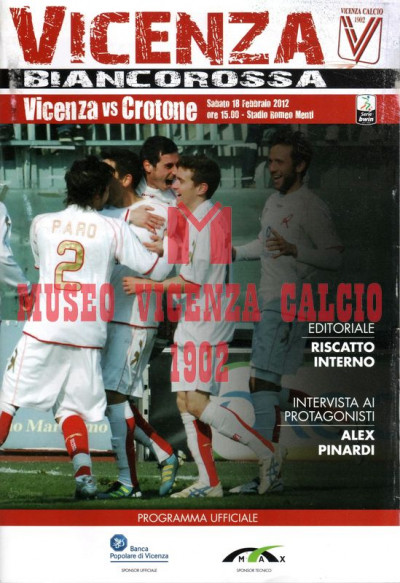 Programma Vicenza-Crotone 18-2-2012