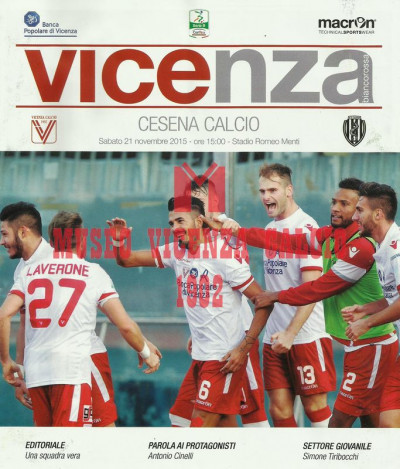 Programma Vicenza-Cesena 21-11-2015