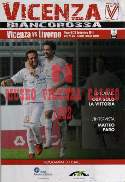 Programma Vicenza-Livorno 23-9-2011