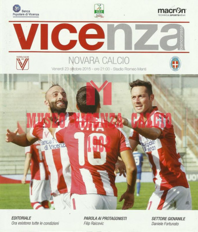 Programma Vicenza-Novara 23-10-2015