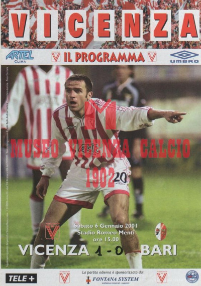 Programma Vicenza-Bari 6-1-2001
