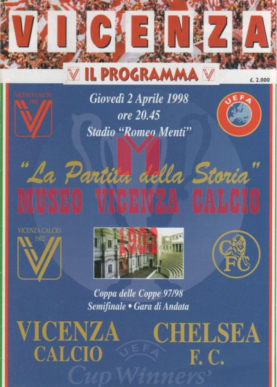 Programma Vicenza-Chelsea 2-4-1998