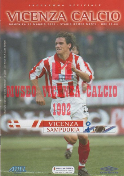 Programma Vicenza-Sampdoria 26-5-2002