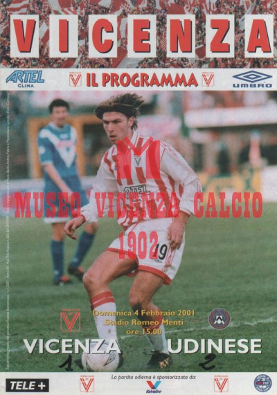 Programma Vicenza-Udinese 4-2-2001