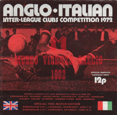 Programma torneo anglo-italiano 6-7-1972