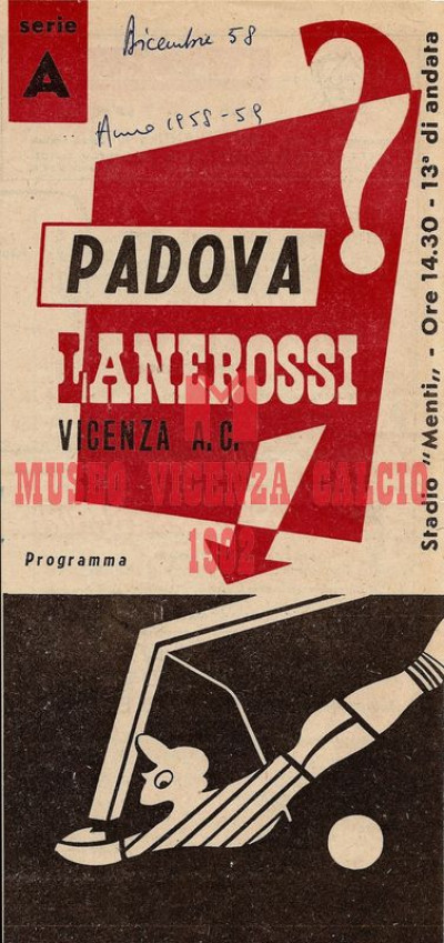 Programma L.R. Vicenza-Padova 1959