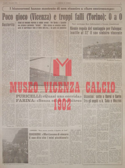 Il Giornale di Vicenza 3-12-1973