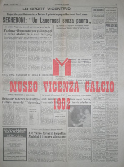 Il Giornale di Vicenza 1-9-1972