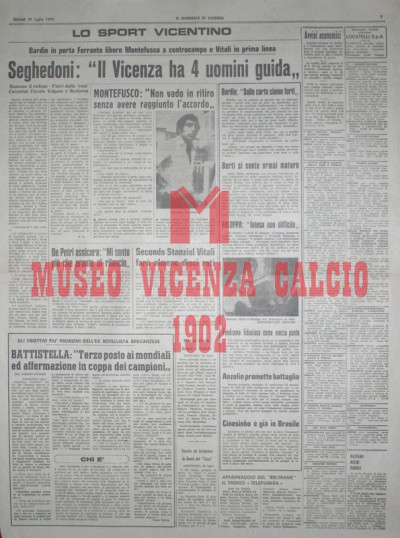 Il Giornale di Vicenza 27-7-1972