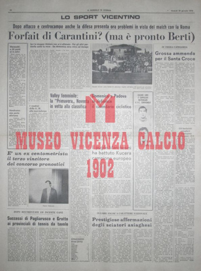 Il Giornale di Vicenza 28-1-1972