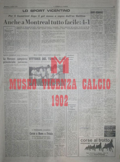 Il Giornale di Vicenza 6-6-1971