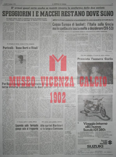 Il Giornale di Vicenza 3-6-1974
