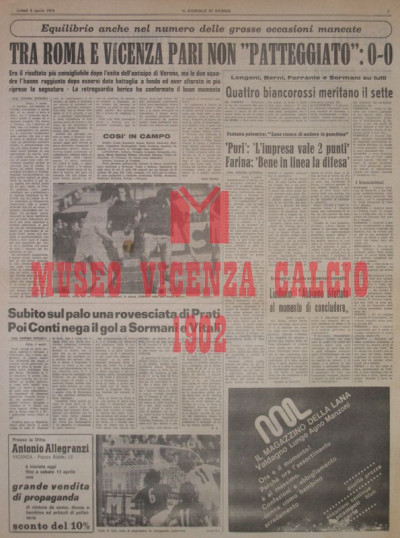 Il Giornale di Vicenza 8-4-1974